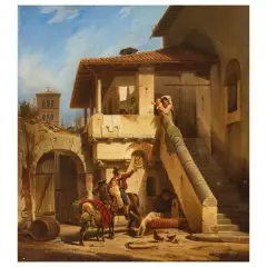 Wilhelm Gail, Genre Scene, oil on panel