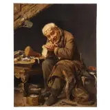 Antonio Rotta, Se Ciapo Sto Termo, oil on canvas