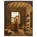 Gaetano Chierici, Patatrac, oil on canvas