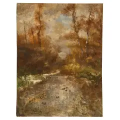Pompeo Mariani, Wood At Zelata, oil on canvas
