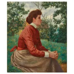 Federico Zandomeneghi, The Waiting, oil on canvas