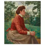 Federico Zandomeneghi, The Waiting, oil on canvas