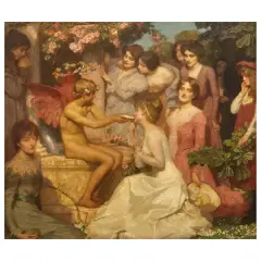 Harold Speed, Cupid'S Well, oil on canvas