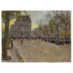 Galileo Chini, A View Of Paris, oil on panel
