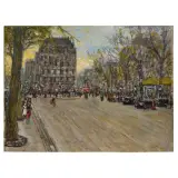 Galileo Chini, A View Of Paris, oil on panel