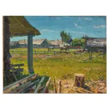 Lakhovsky Arnold Borisovich, Russian Countryside, oil on canvas