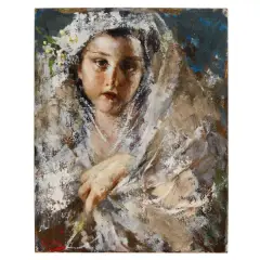 Vincenzo Irolli, First Comunion, oil on canvas