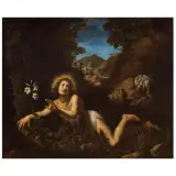 Matteo Rosselli, Saint Benedict Among The Brambles, oil on canvas