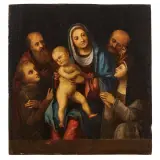 Lorenzo di Ottavio Costa, Untitled, THE HOLY FAMILY WITH SAINTS JEROME