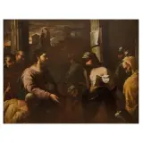 Luca Giordano, Christ And The Adulteress, oil on canvas