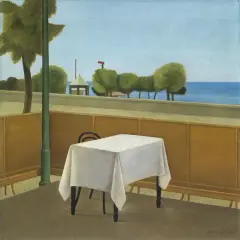 Antonio Donghi, Trattoria 1930, oil on canvas