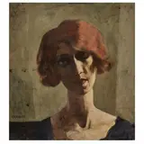 Felice Casorati, Woman's head 1909