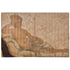 Cesare Tacchi, Cleopaolina 1965, mixed media on fabric