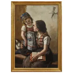 Paul Wagner, Two Sisters, oil on canvas