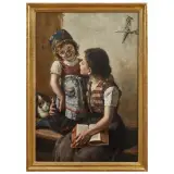 Paul Wagner, Two Sisters, oil on canvas