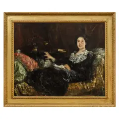 Antonio Mancini, Mrs Leopold Hirsch, oil on canvas