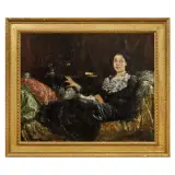 Antonio Mancini, Mrs Leopold Hirsch, oil on canvas