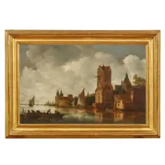 View Of The River With Fishermen by Frans de Hulst, a pair of oil on panel, offered Apr 2026