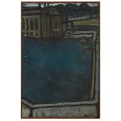 Landscape by Francesco Manzini, mixed media on canvas, offered Mar 2026