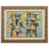 Ibrahim Kodra, Untitled, mixed media on cardboard