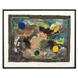 Jules Olitski, Elegy, mixed media on screenprint