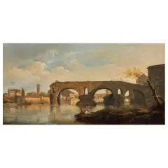 Paul Sandby Munn, A View Of Ponte Rotto, oil on canvas