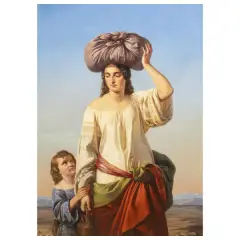 Paul Emil Jacobs, Hagar And Ismael, oil on canvas