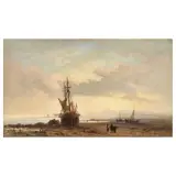 Ugo Manaresi, Seascape, oil on canvas