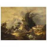 Hans Thoma, Mountain Landscape, oil on canvas