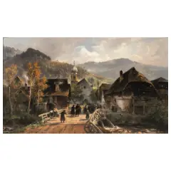 Albert Kappis, Sunday Morning, oil on canvas