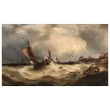James Burriel Smith, Seascape, oil on canvas