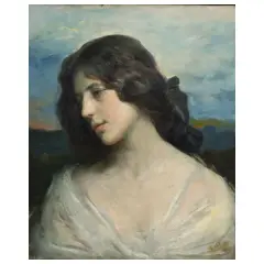 Female Portrait by Edoardo Gelli, oil on canvas, offered Mar 2026