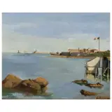 Ugo Manaresi, Seascape, oil on canvas