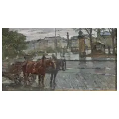 A View Of The City by Ruggero Panerai, oil on panel, offered Mar 2026