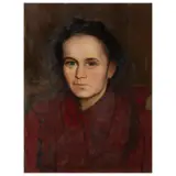Oscar Ghiglia, Female Portrait, oil on cardboard