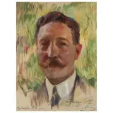 Carlo Silverio, Portrait Of Francesco Gentile, oil on canvas