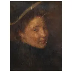 Paul-Albert Besnard, Potrait Of A Young Girl With A Hat, oil on canvas