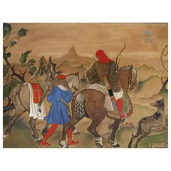 Gaetano Bentivoglio by Cesare Bentivoglio, Gaetano Bentivoglio RETURN FROM THE HUNT mixed media on paper, offered Mar 2026