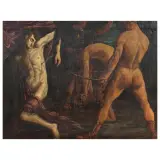Joseph Claes, Martyrdom Of Saint Sebastian, oil on canvas