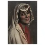 Angelo Mambriani, Portrait Of The Wife, oil on cardboard