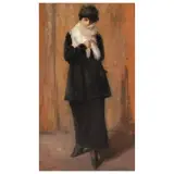 Nicola Ciletti, Potrait Of A Young Lady, oil on cardboard