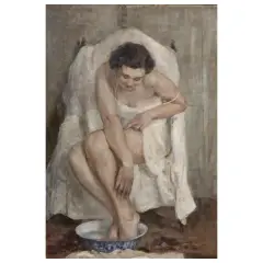 Oscar Sorgato, Ablution, oil on canvas