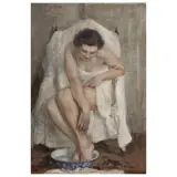 Oscar Sorgato, Ablution, oil on canvas