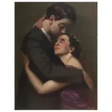 Angelo Mambriani, The Embrace, oil on canvas