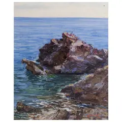 Seascape by Ettore Morteo, a pair of paintings, offered Mar 2026
