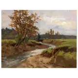 Filippo Anivitti, The Tossa Stream At Prima Porta