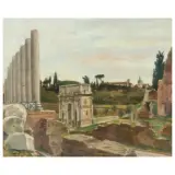 Alberto Salietti, The Arch Of Constantine, oil on plywood
