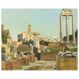 Alberto Salietti, View Of The Basilica Julia