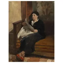 Eugenio Scorzelli, Reading The Newspaper