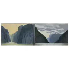 Sognfjord. Norway by Pompeo Fabri, a pair of paintings, offered Mar 2026